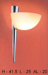 Итальянские настенные светильники Palio 1P цвет арматуры хром плафон белого цвета под лампу 1xQT32 E27 150W