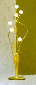 Настольная лампа в детскую комнатуцвет арматуры латунь стекло белое под лампу 6xG4 10W