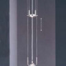Светильники подвесные арматура никель матовый хром цвет стекла белый матовый под лампу 4xG9 40W