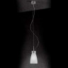 Светильник подвесной цвет арматуры матовое алюминий стекло матовое белое под лампу 1xQT32 Е27 100W
