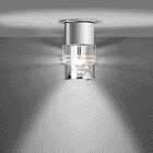 Светильник потолочный арматура белый алюминий плафон прозрачного стекла под лампу 1xQT18 40W