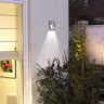 Настенные уличные светильники на светодиодах 2 Power LED's 1 Watt. Арматура серая. Цвета светодиодов: белый, теплый белый