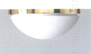 Светильник настенно потолочный арматура латунь плафон матового опалового стекла под лампу 2хА60 60W IP44