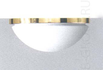 Светильник настенно потолочный арматура латунь плафон матового опалового стекла под лампу 3хА60 60W IP44