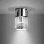 Светильник потолочный арматура нержавеющая сталь плафон прозрачного стекла под лампу 1хQT32 60W