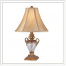 Лампа настольная с абажуром в гостиную высота светильника 43 см, ширина верхней части абажура 12 см, ширина нижней части абажура 30 см, используется лампа 1 x E2740W