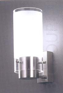 Светильник настенный арматура матовый никель плафон акриловый прозрачный матовый под лампу 1xTC TEL 18W