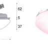 Светильник встроенный арматура цвет хром стекло матовое розовое под лампу 1xGY6 35 35W IP44