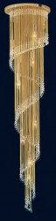 Люстры Faustig для лестниц. Люстра доступна в различных размерах: 36х160, 50х230, 60х320, 80х540, 100х840см. Арматура - позолота 24 карата (или никель). Хрусталь Swarovski Elements (или Spectra)