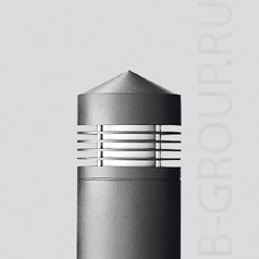 Столбик осветительный анти вандальныйарматура графит плафон стекло с оптич структ под лампу 1хНМЕ 80W IP55