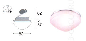 Светильник встроенный арматура цвет хром стекло розовое под лампу 1xGY6 35 35W IP44