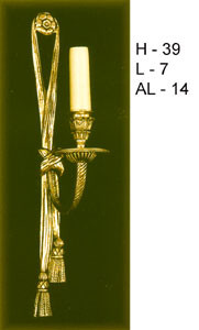 Бра арматура французское золото коричневая патина под лампу 1х40W Е14