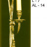 Бра арматура французское золото коричневая патина под лампу 1х40W Е14