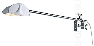 Светильник на струбцине для магазинов NEPRO DISPLAY, серебристый / хром