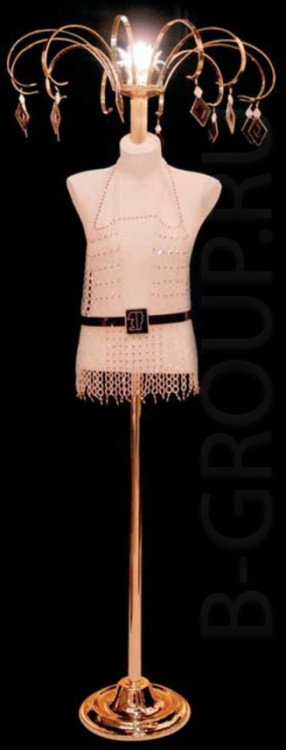 Дизайнерский торшер в виде женского манекена с корсажем из хрусталя Swarovski