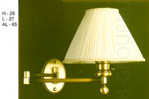 Бра с абажуром - светильник настенный цвет арматуры бронза под лампу 1хA60 60W