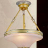 Люстра цвет арматуры матовое золото плафон стекло декоратив под лампу 4 Е27 60W