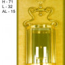 Светильник настенный цвет арматуры французское золото коричневая патина цвет стекла прозрачный под лампу 2x40W