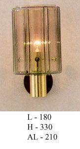 Бра арматура полированная латунь стекло топаз под лампу 1хА60 100W