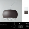 Подвесной светильник с кристаллами Swarovski или с хрусталем. Возможно 2 цвета: бронзовый и белый