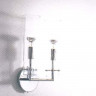 Светильник настенный 2 рожка арматура хром стекло белое матовое под лампу 2хЕ14 100W