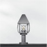 Фонарь уличный для ограды, арматура алюминий, стекло прозрачное IP44, D 175мм, D основания 130мм, H 450мм под лампу 1А60 75W