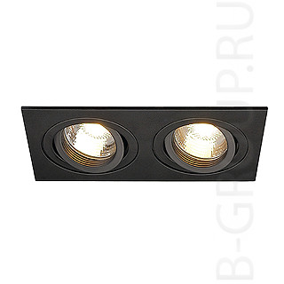 Светильники встраиваемыеNEW TRIA 2 MR16 светильник встраиваемый для 2-x ламп MR16 по 50Вт макс., матовый черный