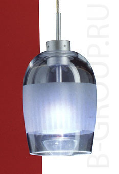 Светильник арматура цвет хром стекло синее под лампу 1хGY6 35 max 50W