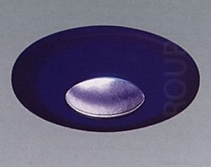 Встраиваемый светильник цвет хром цвет стекла синий под лампу GY5 3 50W