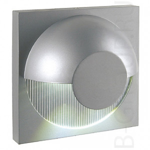 Уличные настенные браDACU LED светильник настенный с 2-мя PowerLED по 1Вт, серебристый / LED белый теплый