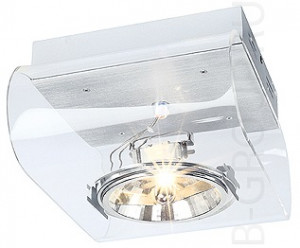 Накладной светильник RETROSIX QRB 1, матир. алюминий/ прозрачный