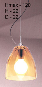 Светильник подвесной Finn Light 22s цвет арматуры хром цвет стекла желтый под лампу 1хE27 100W