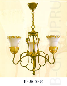 Элитные светильники: люстра арматура оксид состаренный, плафон прозрачный под лампу 3хЕ14 60W.