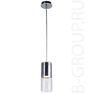 Подвесной светильник под лампу 1хGU10 230V 50 Watt. Цвет арматуры - хром, стекло - прозрачное