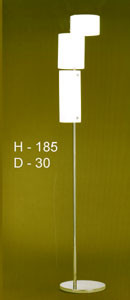 Торшер Gioto цвет арматуры никель плафон белый под лампу 2хЕ27 100W 1хЕ27 150W