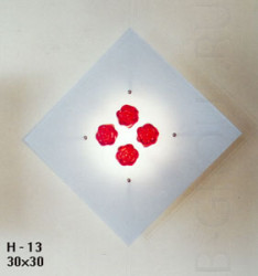 Светильник настенный Shiraz App арматура хром цвет стекла красный под лампу 1хQT DE 12 R7s 118 60W