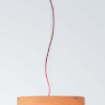 Подвесной деревянный светильник ARBA-30 под лампу 1х2Gx13 60W. Высота - 172 (182) мм,диаметр плафона - 500 (600) мм. Материал - клен,цвет кабеля - красный.