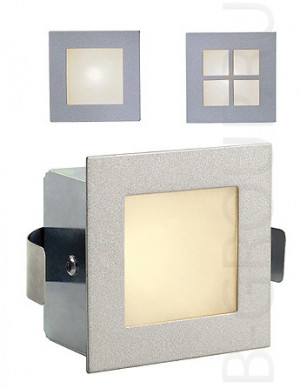 Светильники для ступенек лестничные, Slv by Marbel FRAME светильник встраиваемый для лампы G4 20Вт макс., серебристый