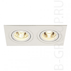 Встраиваемые светильникиNEW TRIA 2 GU10 светильник встраиваемый для 2-х ламп GU10 по 50Вт макс., текстурный белый
