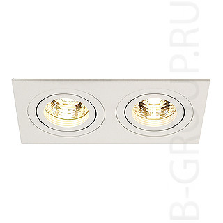 Встраиваемые светильникиNEW TRIA 2 GU10 светильник встраиваемый для 2-х ламп GU10 по 50Вт макс., текстурный белый