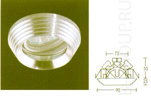 Светильник встраиваемый арматура алюминий сатинированный под лампу 1xGX 5 3 QR CBC51 35W