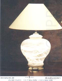 Настольная лампаиз алебастра, цвет арматуры - золото, под лампы 1х Е27 60W и 1x E14 40W. Размеры: Н - 655мм, D - 500мм.