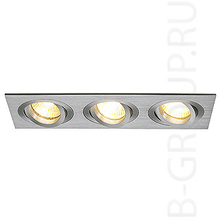 Светильники потолочные NEW TRIA 3 GU10 светильник встраиваемый для 3-х ламп GU10 по 50Вт макс., матир. алюминий