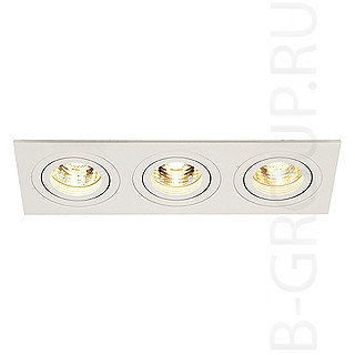 Светильники встраиваемыеNEW TRIA 3 GU10 светильник встраиваемый для 3-х ламп GU10 по 50Вт макс., текстурный белый
