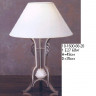 Испанские настольные лампы, арматура цвет матовый никель ширма белая под лампу 1х А60 Е27 60W