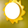 Детская люстра Солнце - светильник настенно-потолочный ELVIS P PL 50 D 50 плафон стекло сатинированный под лампу 2хЕ27 60W.