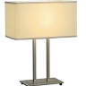Светильник настольный SLV ACCANTO TWIN для лампы E27 60Вт макс., никель/ белый, размеры: высота - 52 см., длина - 20 см., ширина - 40 см., материал:текстиль / полистирол / сталь