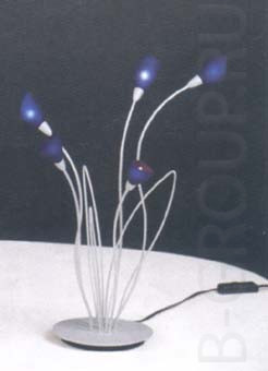 Настольные лампы для детской, титан цвет плафонов синий под лампу 5x12V 10W