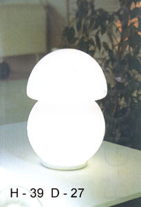 Настольная лампа Cino M стекло белое под лампу 1хЕ27 100W