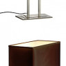 Cветильник настольный для кабинета SLVACCANTO TWIN для лампы E27 60Вт макс., цвет: никель/ коричневый, размеры: высота - 52 см., длина - 20 см., ширина - 40 см., материал:текстиль / полистирол / сталь
